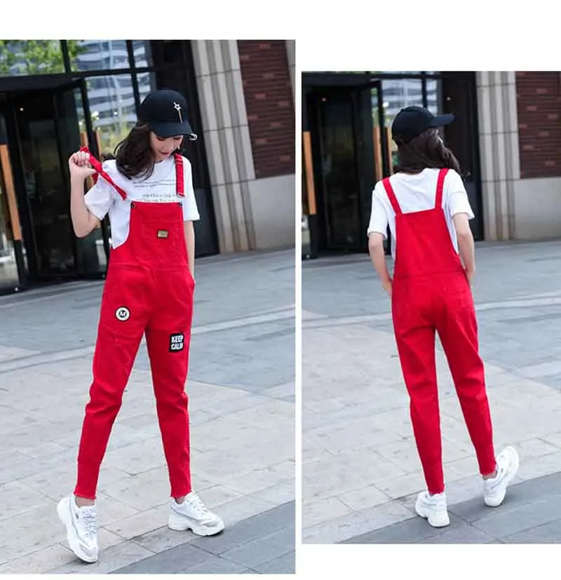 Женский джинсовый комбинезон без рукавов белый рваный в Корейском стиле