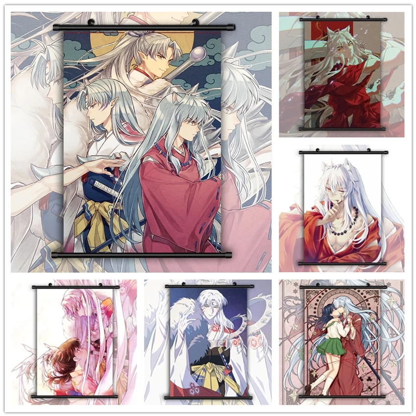 

Inuyasha Sesshoumaru Higurashi Kagome HD Print Wall Poster Scroll