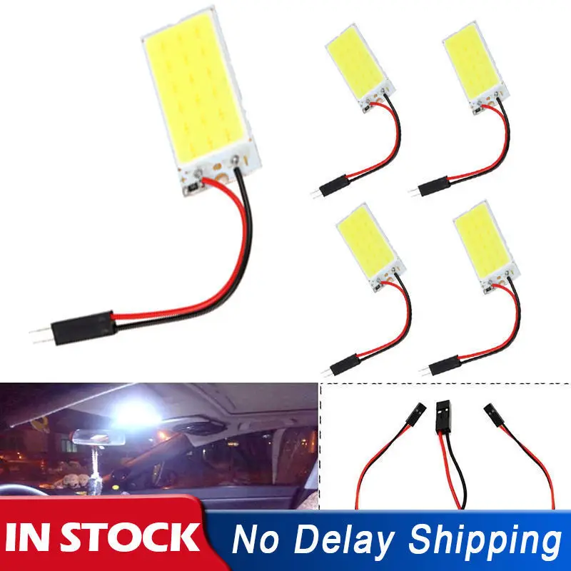 

Универсальная Светодиодная панель для чтения 5 шт./компл. COB, 16 светодиодный одов, 12 В постоянного тока, белая лампа с адаптером T10, фестон