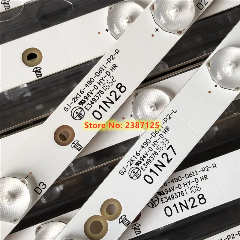 Светодиодный Подсветка полосы для Philips 4" ТВ 49PUF6701/T3 GJ-2K15-XM-D2P5C1-490-D611-C1 49puh4900/88 EVTLBM490E0601 TPT490U2-EQYSH