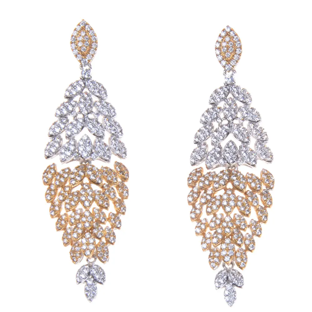 

Роскошные блестящие серьги SOELLE с кубическим цирконием, золотого и серебряного цвета, свадебные серьги Naija для женщин, подарок на вечеринку, ...