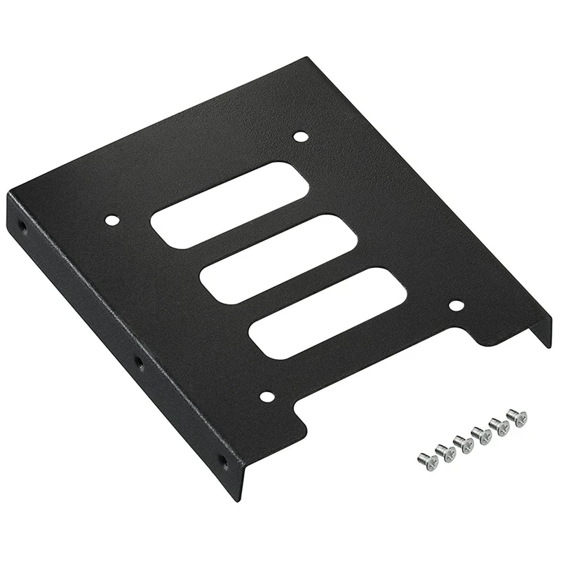 

Монтажный адаптер для твердотельного накопителя, черный металлический держатель для жесткого диска от 2,5 дюйма до 3,5 дюйма