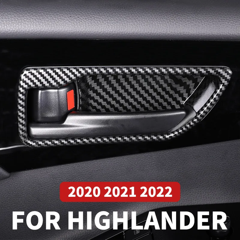

Inner Door Bowl Frame Sticker For Toyota Highlander XU70 Refit 2020 2021 2022 Kluger Car Accessories Handle Sequins