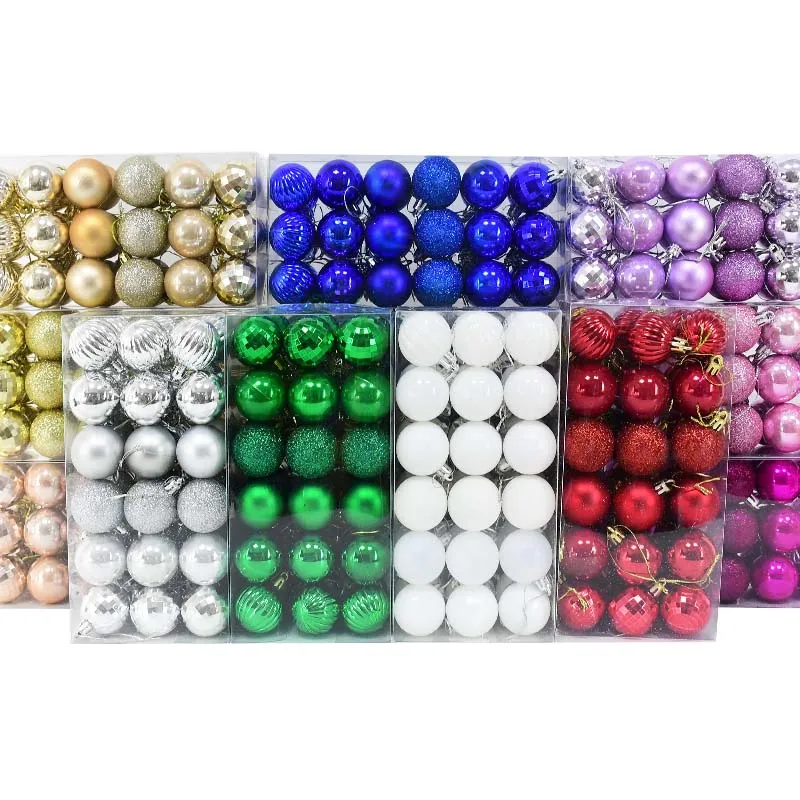 

36 шт. 4 см рождественские шары, украшения, подвеска на рождественскую елку, подвеска для домашнего декора, подвеска, подарки на новый год