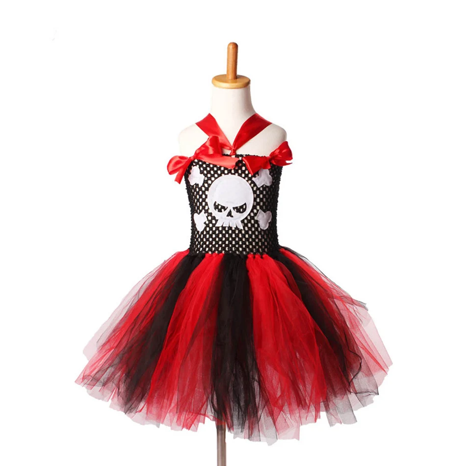 Крутой костюм пирата капитан для косплея девочек на Хэллоуин платья-пачки с