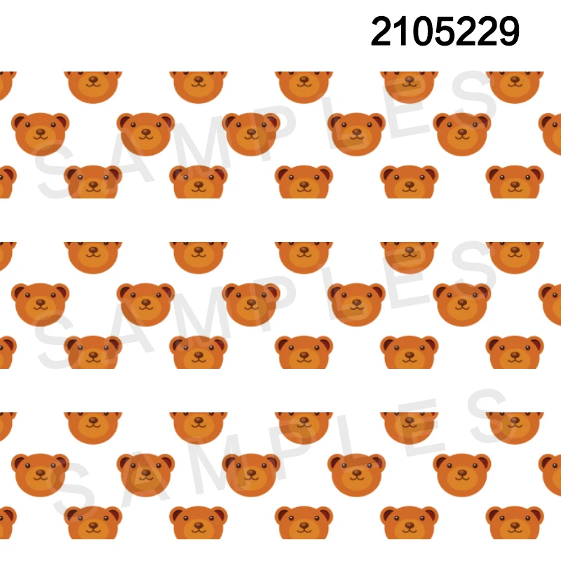 

10yards Grosgrain Ribbon Printed Cartoon Bear Animal Pattern DIY Hair Bows Handmade Materials Gift Packing Wrap