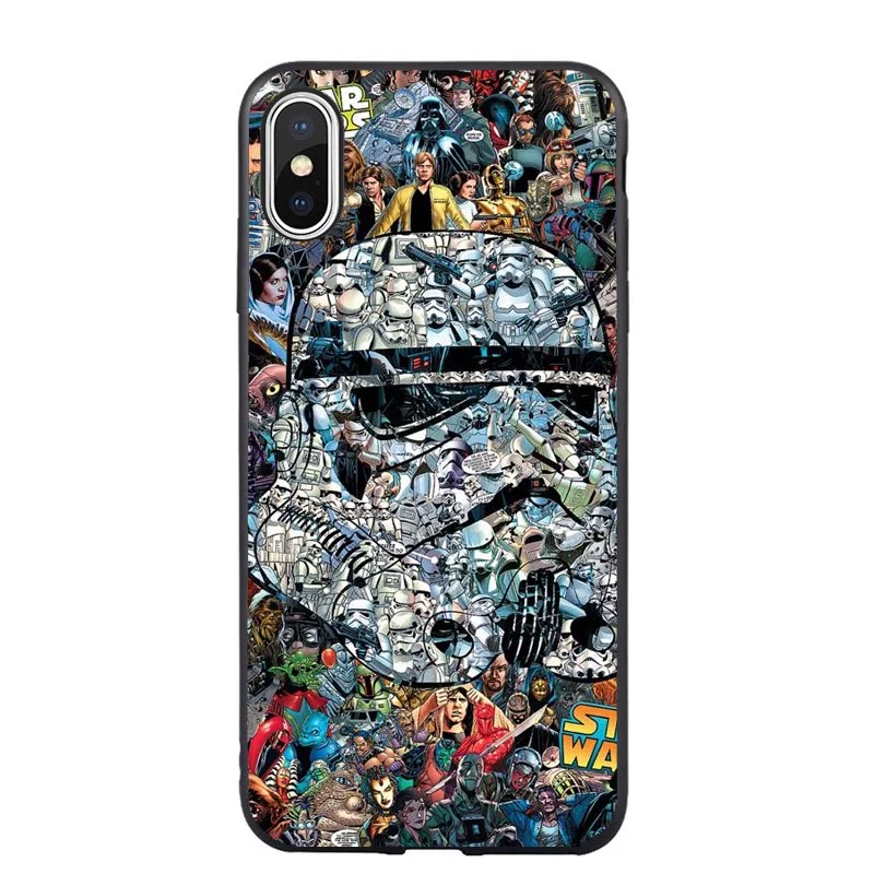 TPU Звездные войны BB8 штурмовик, Дарт Вейдер Мягкий силиконовый чехол для телефона чехол для iPhone 5 5S SE 6 6splus 7 8 Plus X XR XS MAX - Цвет: TPU