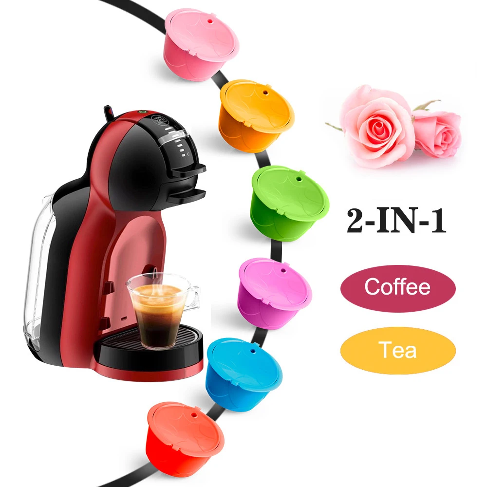 ICafilas3/6 шт. многоразовые розы красочные для кофейных капсул Dolce Gusto аппарат Dolci Nescafe