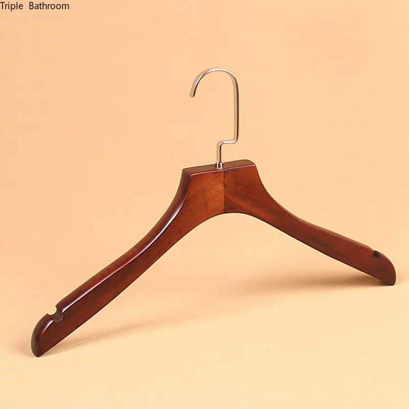 

1 Pcs Retro Solid Wood Hangers Home Bedroom Hangers Suit Shirt Clothing Storage Holder Wooden Clothes Drying Rack Organizer