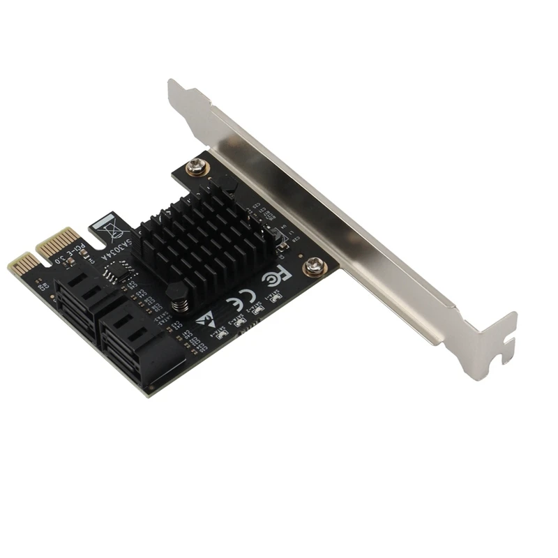 Плата расширения Pci-E на SATA3.0 4 порта адаптер 6 Гб SSD твердотельный накопитель карта
