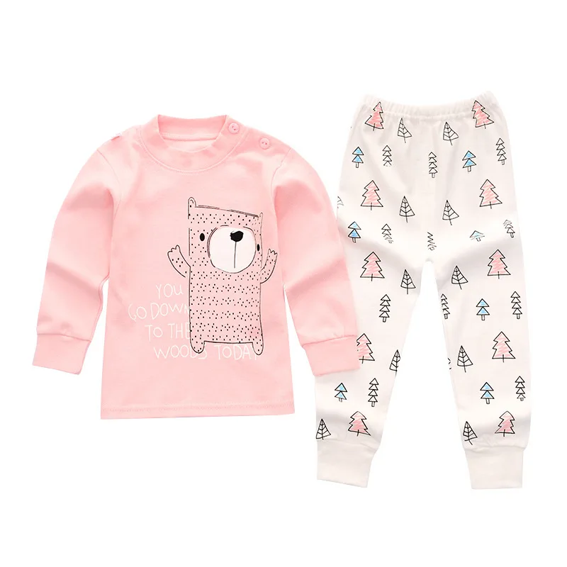 Детская Пижама для мальчиков пижамы с животными малышей хлопковая одежда сна