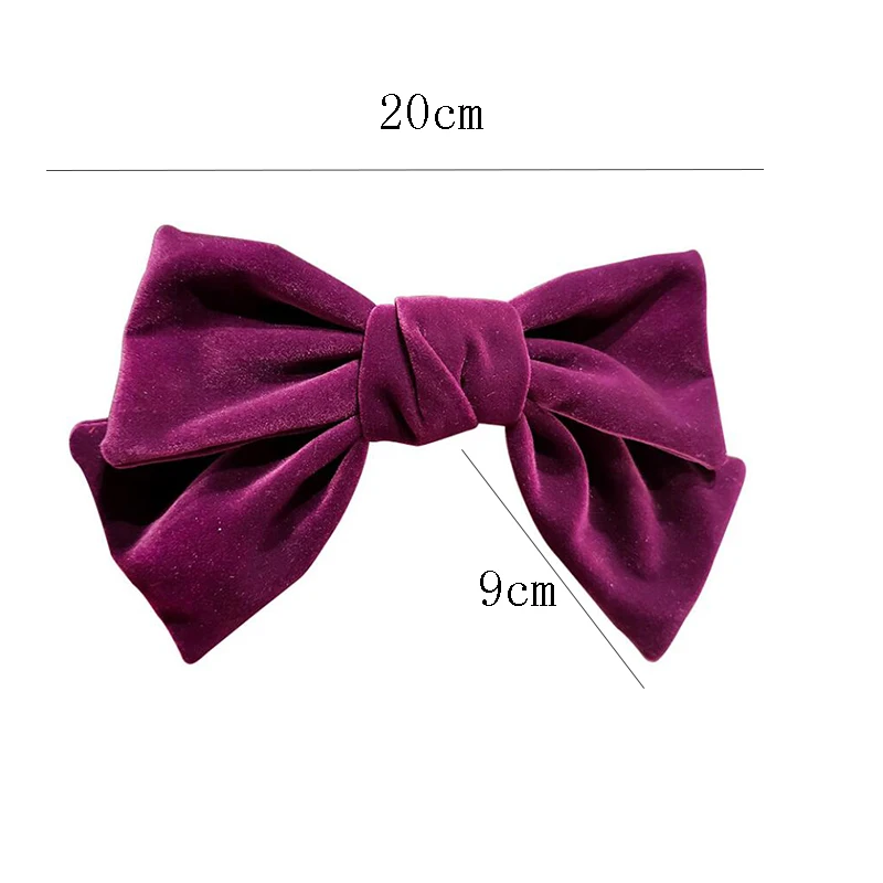 

Fashion Big Bow Hairpin Cute Red Barrette Pink Hair Clip Women Girls Velvet Hairgrip Korean Oversize Solid Hair Accessories