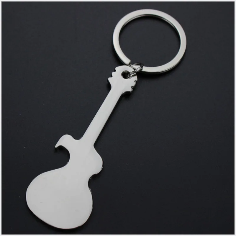 Beer Bottle Opener Key Chain Mini Guitar Kitchen Keychain Metal Bar Tool EDC Keyring Can Custom Logo Gift For Friendship 2021 | Украшения и