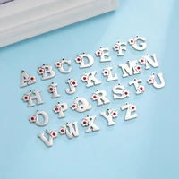 eueavan 26 initial letters name charms alphabet stainless steel charm jewelry making wholesale diy necklace bracelet supplies