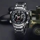 addies Mens Watches LED Digital Clock Male Full Steel Military Wrist Watch Top Luxury Brand Men Sports Watches Men's Quartz Other Image