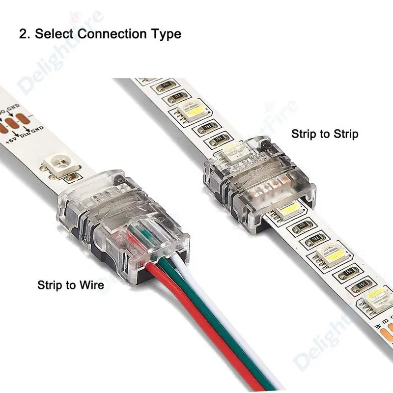 10 шт. 2pin 3pin 4pin 5pin Светодиодная лента коннектор для RGB RGBW RGBWW 2812 3528 5050 клеммный