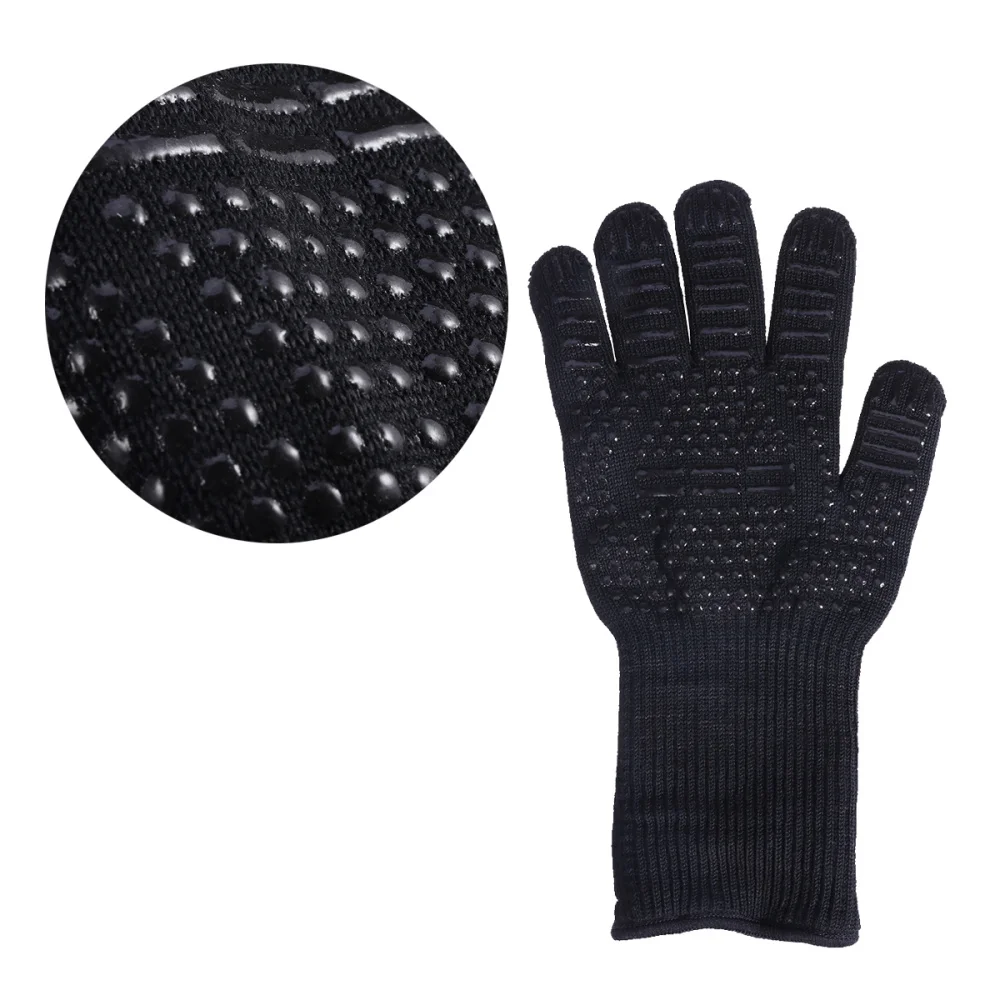 

1 Pair Heat Resistant BBQ For Cooking Baking Grilling (Black)