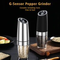 electric salt pepper grinder with g sensor automatic activate mill pepper and salt grinder porcelain grinding core mill kitchen