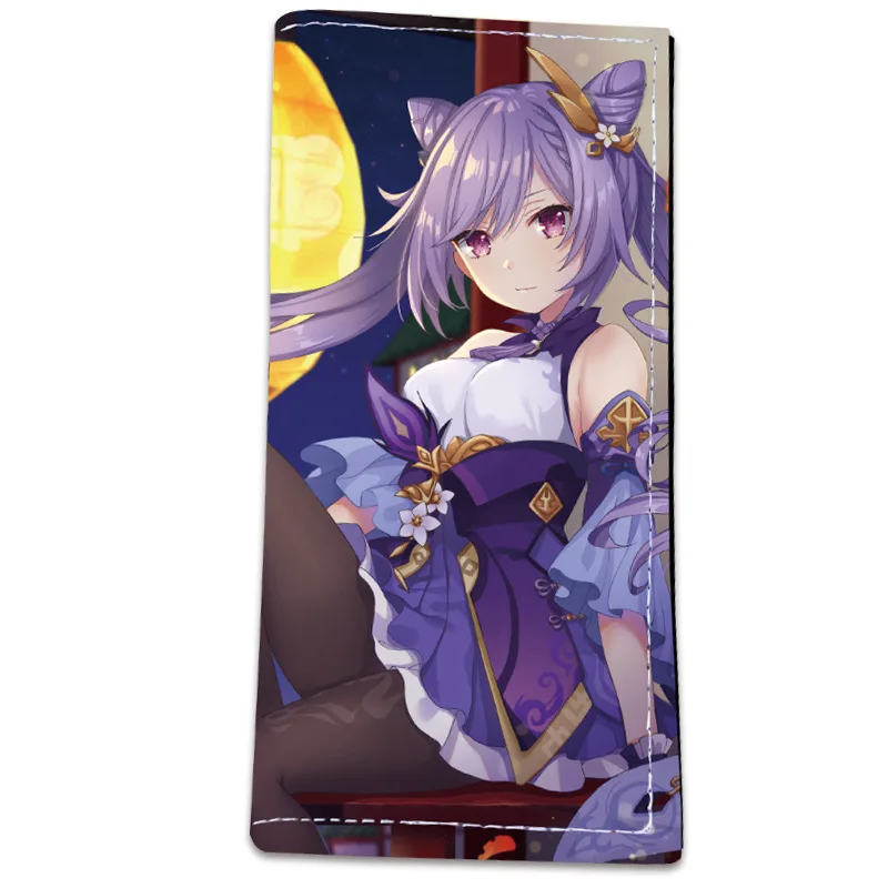 Genshin Impact Paimon Cosplay Cartoon Short Long Wallet PU Purse Card Holder Billfold Pencil Case Box Students Pen Bag |