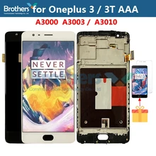 For Oneplus 3 3T A3000 A3010 LCD Screen Display for Oneplus3 Oneplus3T Touch Screen Digitizer With Frame TFT Screen Assembly 1+3