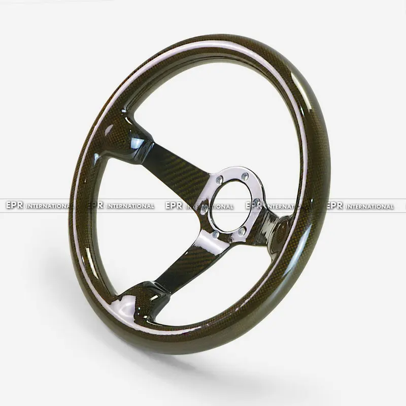 Универсальный желтый углеродное волокно глубокий Тип блюдо рулевого колеса (335