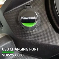 socket splitter 2 usb charger cover car charger with led light power adapter motorcycle socket mount for kawasaki versys x 300