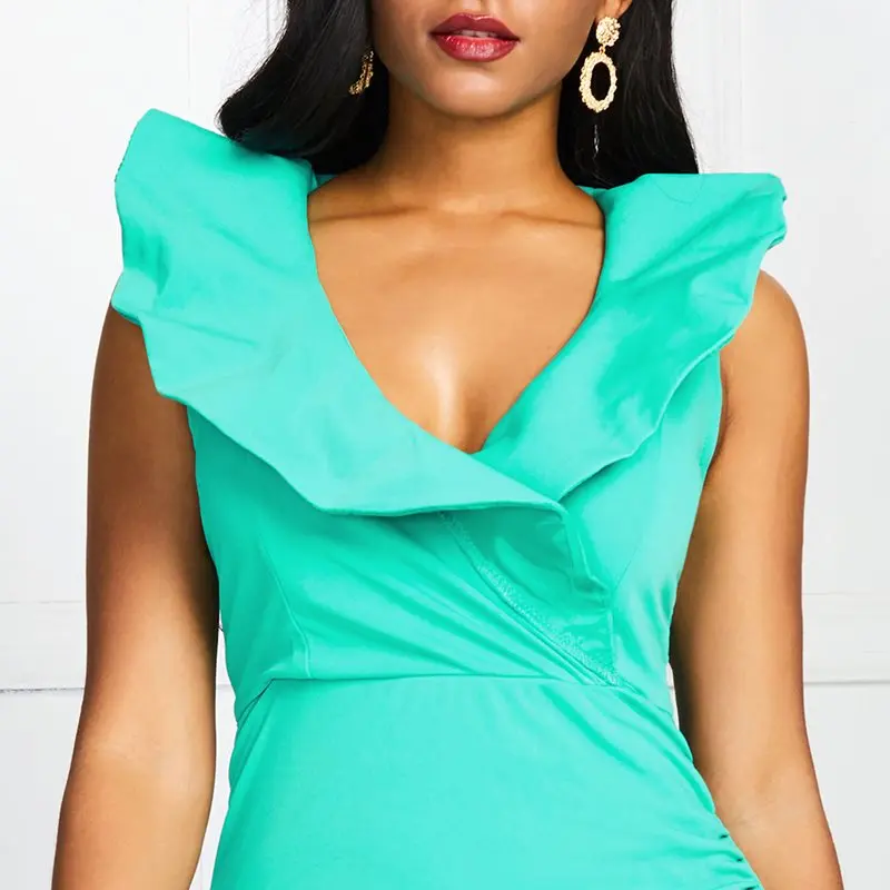 Вечерние платья с высокой талией сексуальные элегантные в стиле ретро оборками и