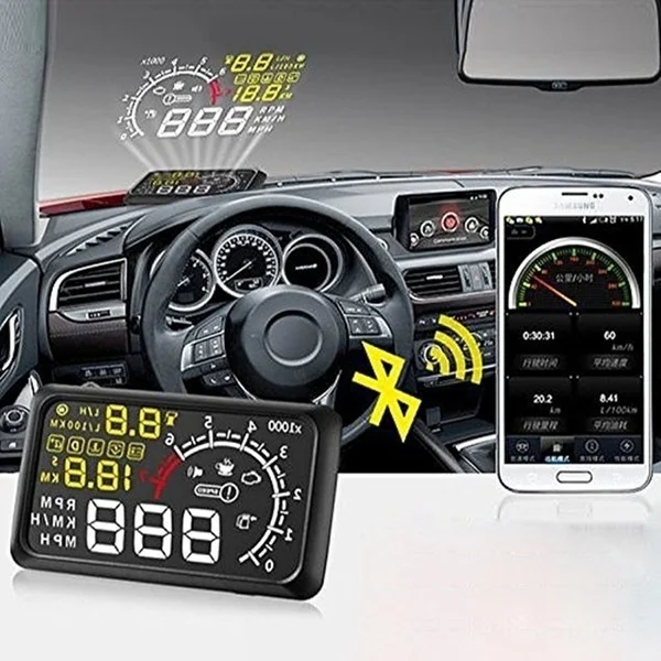 Универсальный автомобильный интерфейс OBDII HUD проекционный дисплей с индикатором