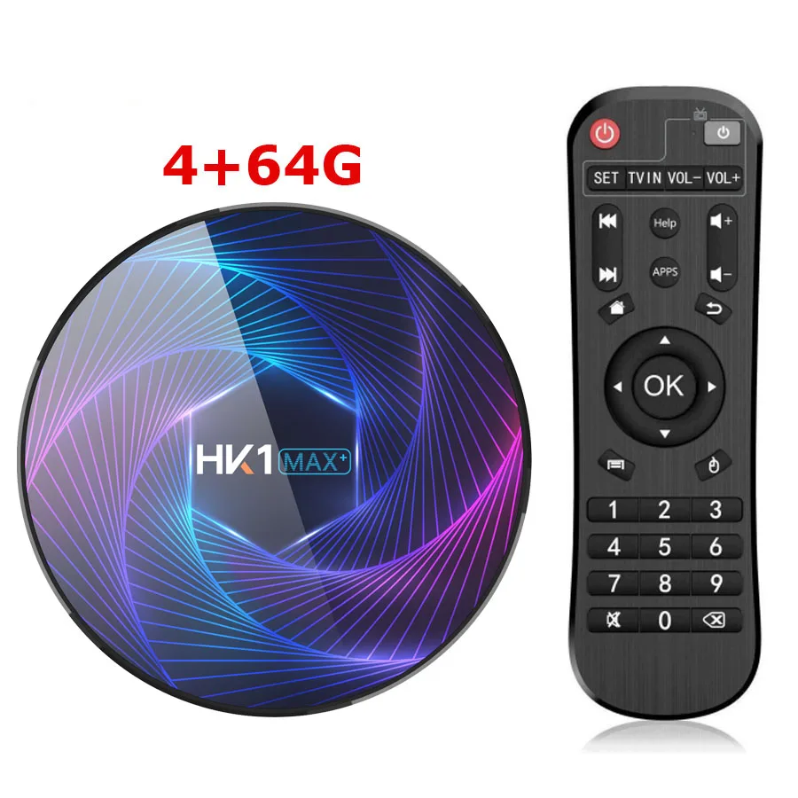 4G64G Восьмиядерный RK3368PRO HK1 MAX Plus Android 9,0 Smart tv Box 4 Гб 128 Гб 1080P H.265 4K HK1MAX телеприставка PK H96MAX X96MINI - Цвет: 4G64G