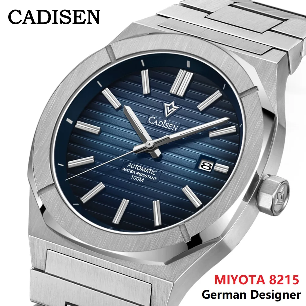 CADISEN Watch for Men Luxury Automatic Men MIYOTA-8215 Movement Sapphire Crystal 42mm Dial 100m Waterproof Wristwatches C8200