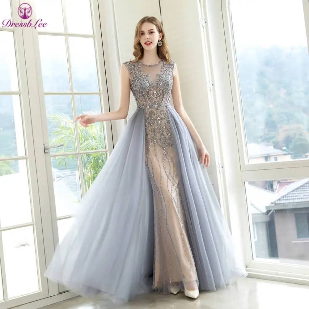 Блестящее вечернее платье с вышивкой в пол длинное кристаллами 2020|Вечерние