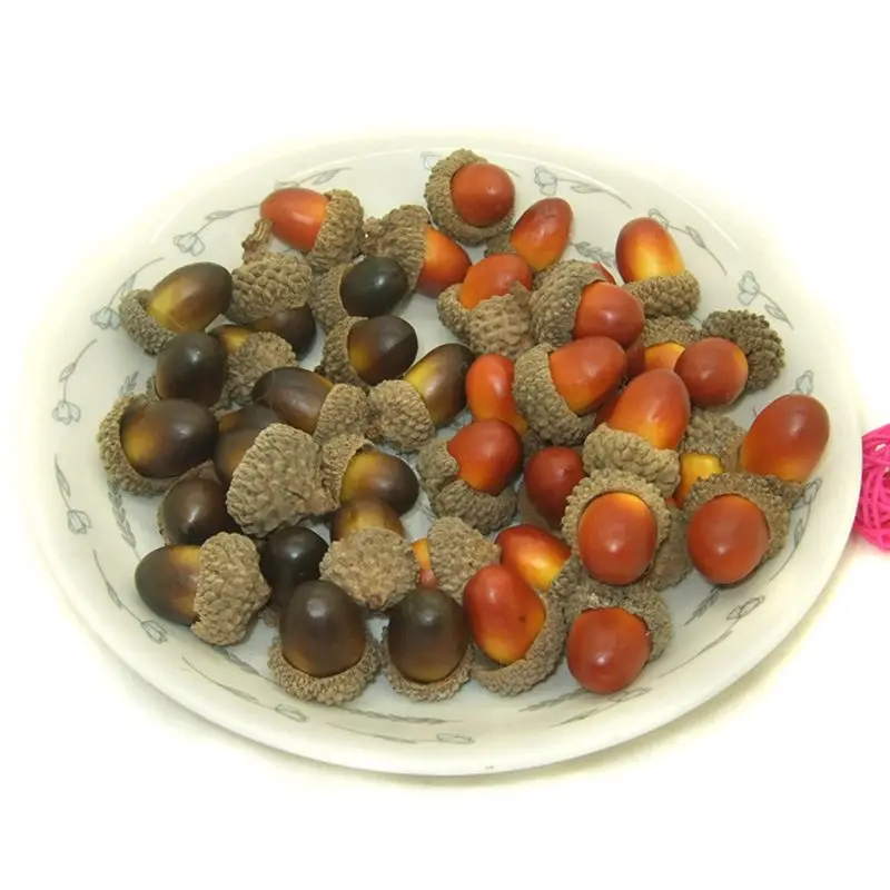 50 шт. искусственное моделирование маленький желудь растение орнамент поддельные