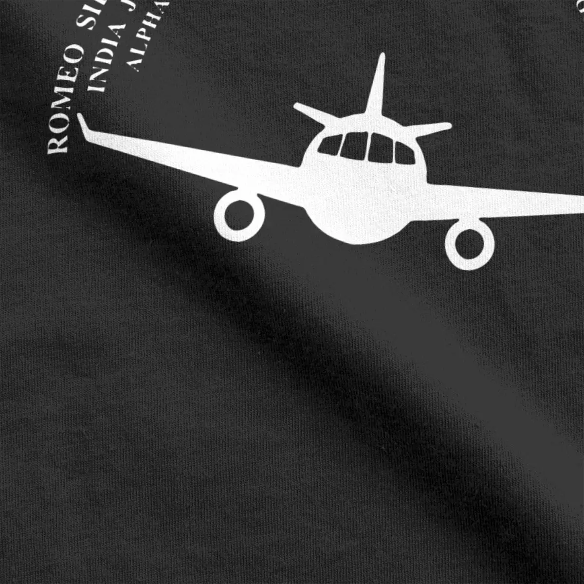 Men T-Shirt Phonetic Alphabet Airplane Pilot Fun Cotton Tee Shirt Short Sleeve T Shirts Crew Neck Clothing Summer | Мужская одежда