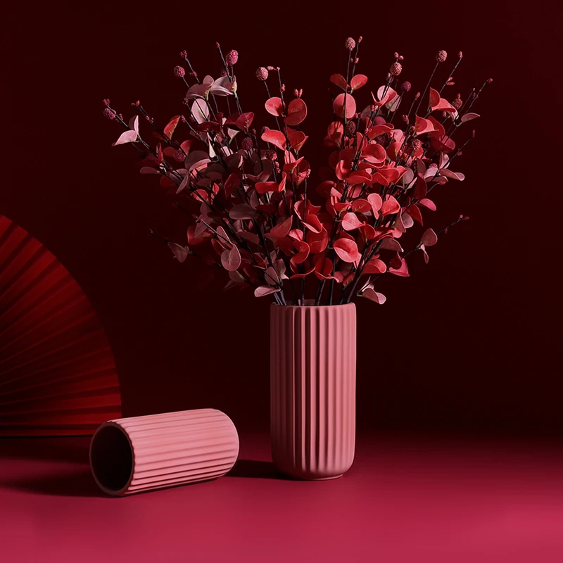 Современная декоративная керамическая ваза в скандинавском стиле с мягкой на