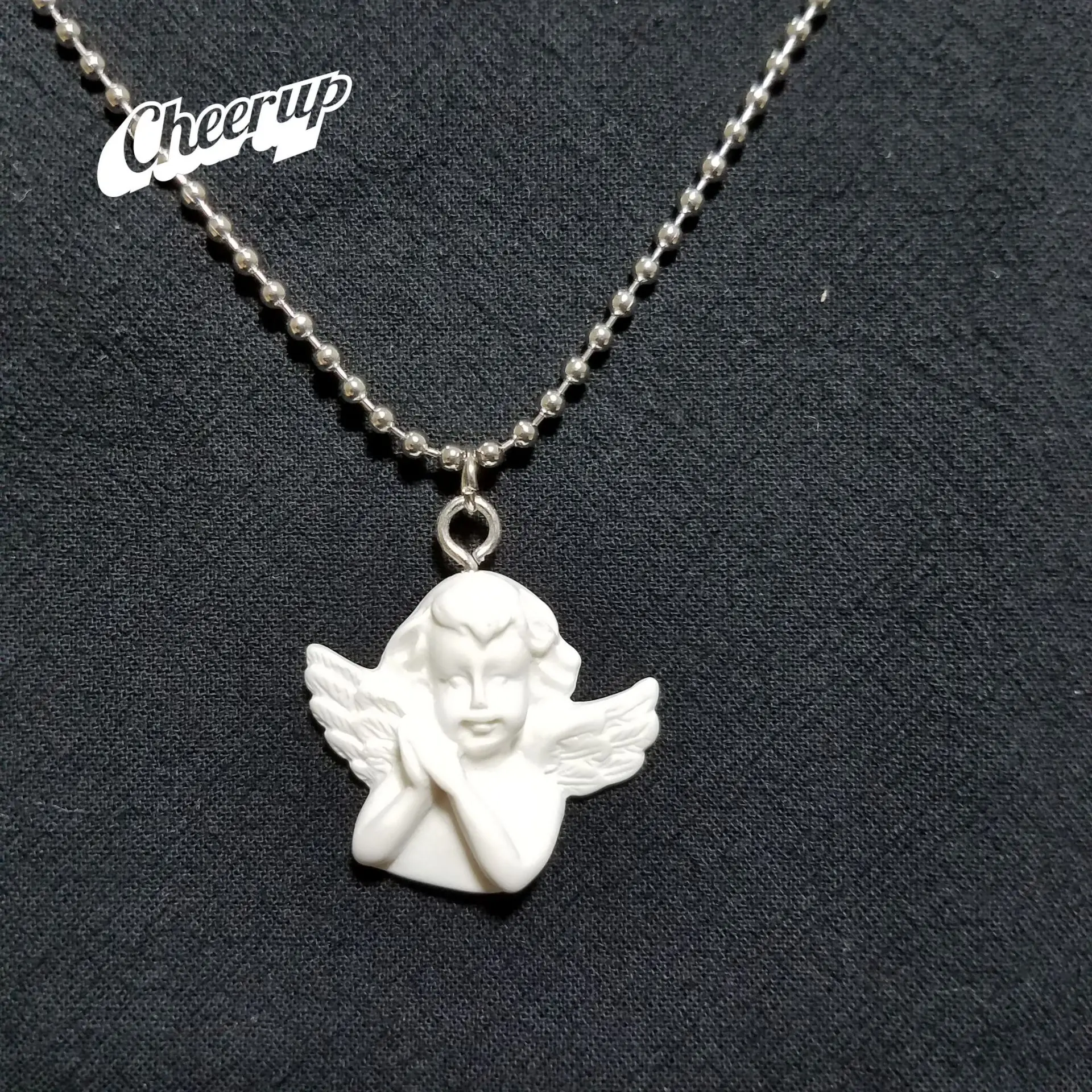 Креативное милое ожерелье с кулоном в виде Купидона длинная цепочка ювелирное