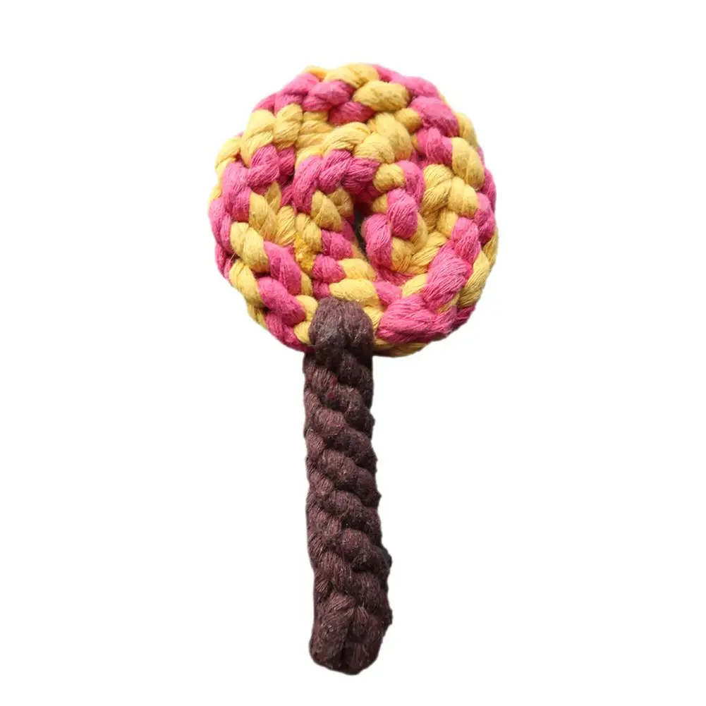 

Creative Cotton Rope Lollipop Dog Molar Toy Cleaning And Bad Breath Interactive Bite Resistant Funny Dog ​​cotton Rope Toy