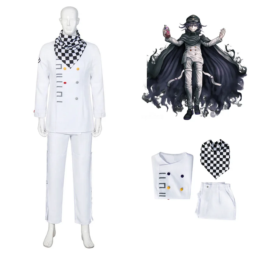 

Костюм для косплея Takerlama Danganronpa V3 Kokichi Oma, белое пальто, штаны, наряды для Хэллоуина, карнавала, вечеринки, для взрослых, аниме