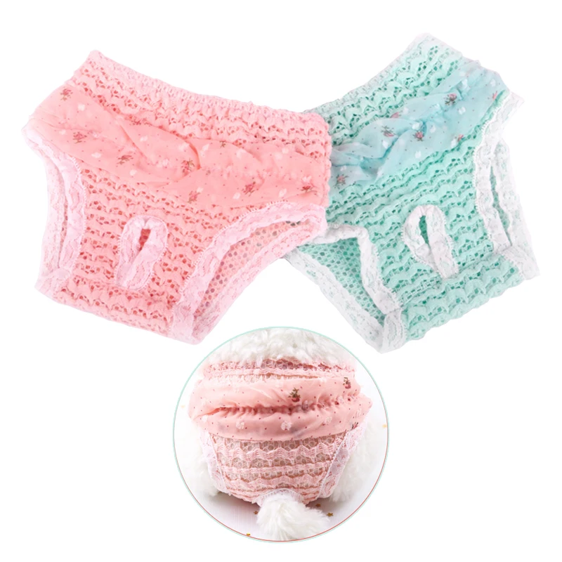 

Cozy Chiffon Female Pet Dog Sanitary Physiological Pants Reusable Diapers For Dogs Washable Puppy Short Panties For Small Dogs