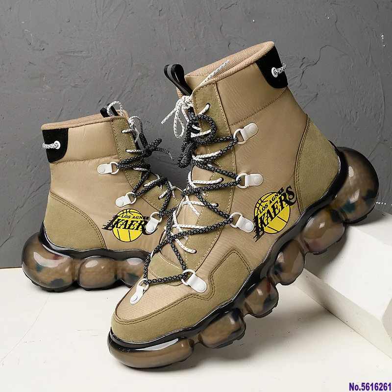 Мужские кроссовки с высоким верхом обувь для бега комбинированной подошвой