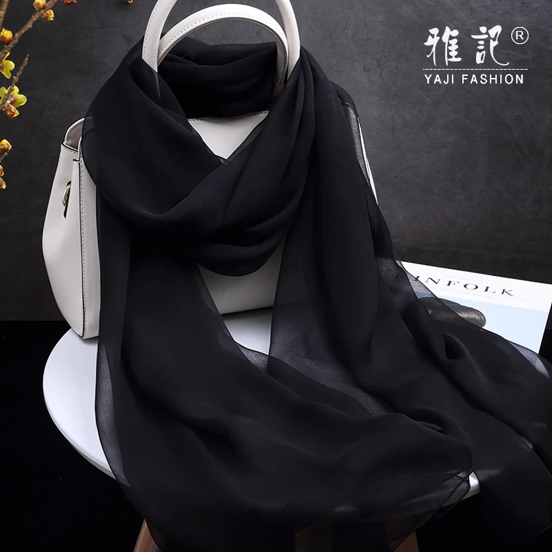 Женский шарф из чистого натурального шелка 100% шелковый женский роскошный