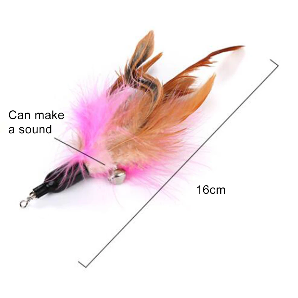 

Cat Teaser Set Interactive Cat Game Rod Toy Wand Pet Telescopic Stick Kitten Cat Teaser Catcher Toy with 5 Replacement Feather