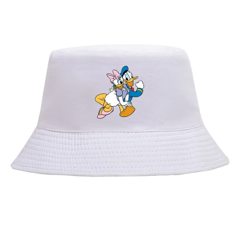 

dieney Daisy Duck Donald Duck Colorful Bucket Hat Classic Man Women Fashion Casual Reversible Panama Brand Summer Fishing Hat