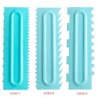 Расческа для украшения тортов шпатели для мастики сглаживающая Кондитерская Глазурь пластиковые аксессуары для выпечки скребок для пищевого торта 1 шт.