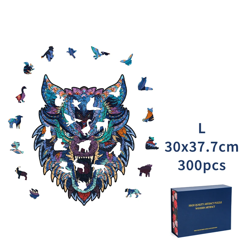 Уникальные деревянные головоломки с животными для взрослых и детей Подарочная