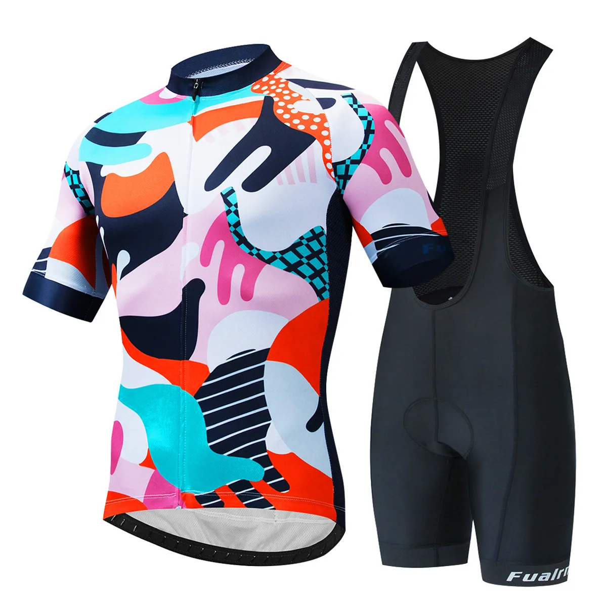 

FUALRNY Cycling Set 100% Polyester MTB Bike Clothing Maillot Bicycle Clothes Wear Cycling Clothing Racing Cycling Jersey