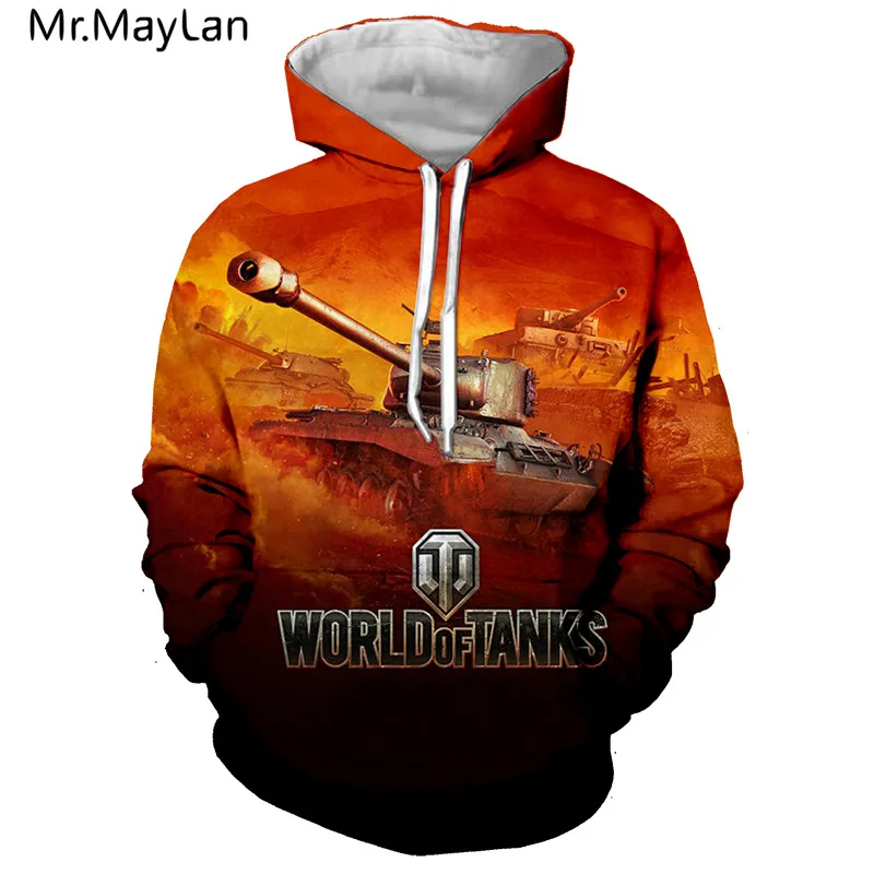 Новинка 2020 стильные модные мужские толстовки с 3d рисунком игры World Of Tanks и женские