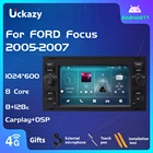Автомагнитола Uckazy, мультимедийная стерео-система на Android 11, 8 ядер, 2 din, с GPS, для Ford Focus 2, Ford Fiesta, Mondeo 4, C-max, Fusion, Transit, Kuga, Carplay, IPS, DSP, аудио
