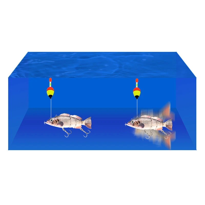 

Robotic Fishing Lures Multi Jointed Bait Auto Electric Wobblers for Pike Bass Swimbait Rechargeable LED Light Swimming
