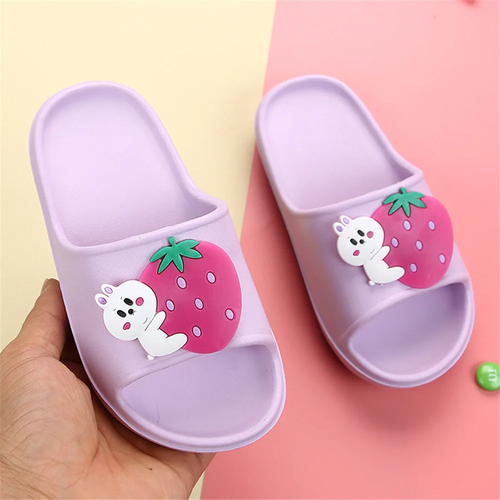 Летняя детская обувь для девочек Тапочки с рисунком осьминога героями из