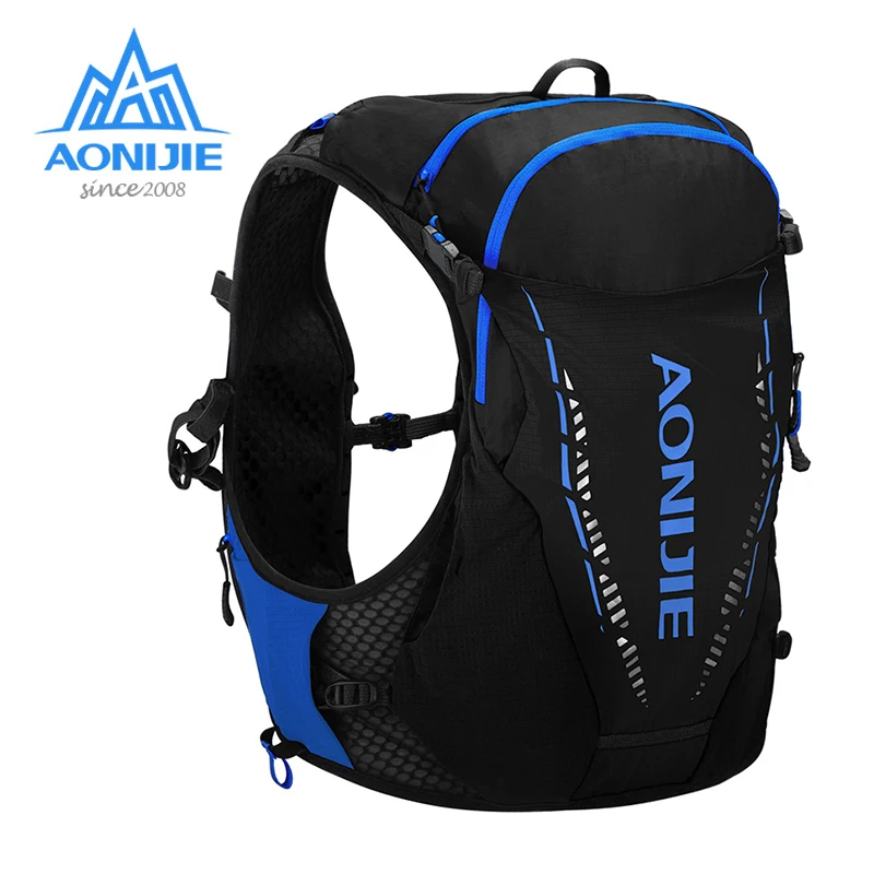 AONIJIE C9103S Black Ultra Vest 10L Hydration Backpack Pack Bag Free Water Bladder Bottle Trail Running Marathon Race